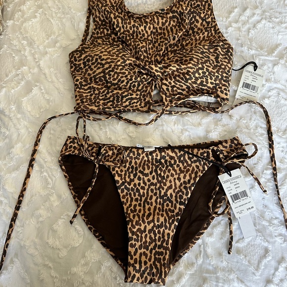 Robin Piccone Whitney tank & matching bottoms in Mocha - Picture 4 of 7